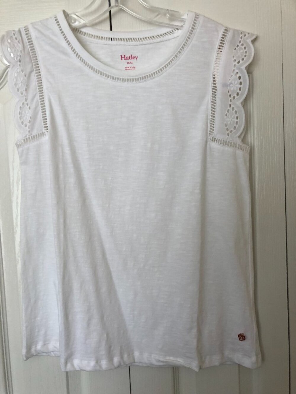 Hatley White Sleeveless Woman's Top Size Medium NWT